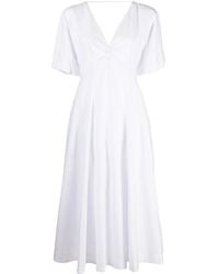 STAUD - Abito Midi Finley Con Scollo A V - Lyst