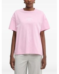 Patrizia Pepe - Logo-Print Drop-Shoulder T-Shirt - Lyst