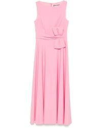 Nissa - Midi-Jurk Met Strik-Detail - Lyst