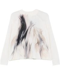 Psophia - Graphic-Print Raglan-Sleeve Sweater - Lyst