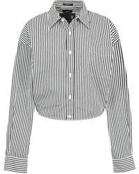 R13 - Stripe-Print Cropped Shirt - Lyst