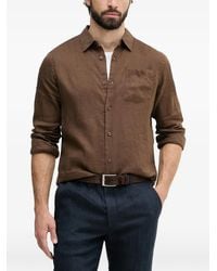 Guess - Logo-Embroidered Chest-Pocket Shirt - Lyst
