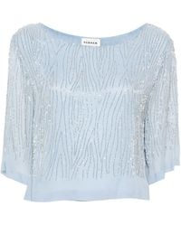 P.A.R.O.S.H. - Bead-Embellished Blouse - Lyst
