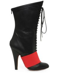 Givenchy - Contrast Panel Lace-up Boots - Lyst