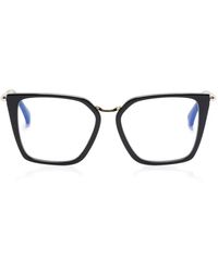 Max Mara Eyewear - Logo-Detail Square-Frame Glasses - Lyst