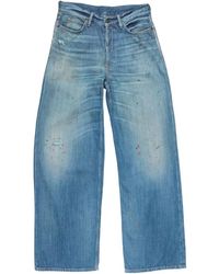 Acne Studios - 2021 Cotton Logo-Patch Trousers - Lyst