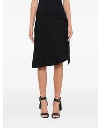 Lanvin - Asymmetric Ruffled Midi Skirt - Lyst