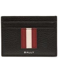 Bally - Leren Pasjeshouder Met Logoprint - Lyst
