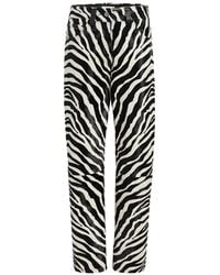 KHAITE - Callum Zebra Print Trousers - Lyst