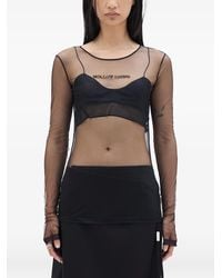 Ann Demeulemeester - T-Shirt Fiene 'Hollow Sound' En Tulle - Lyst