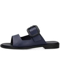 Frau - Buckle-Detail Leather Flat Sandals - Lyst