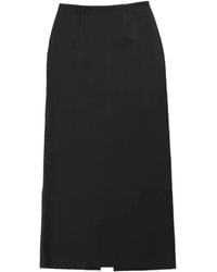 AURALEE - High-Waisted Midi Skirt - Lyst