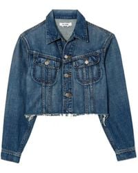 RE/DONE - Californian Raw-Cut Denim Jacket - Lyst