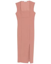 Patrizia Pepe - Square-Neck Midi Dress - Lyst