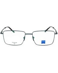 Zeiss - Titanium Rectangle-Frame Glasses - Lyst