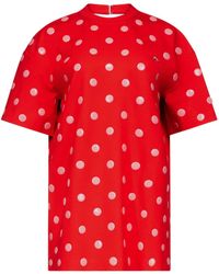 Area - Polka Dot-print Short-sleeve Minidress - Lyst