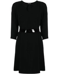 Emporio Armani - ラウンドネック ロングスリーブ ドレス - Lyst