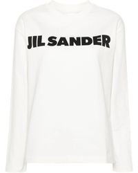 Jil Sander - Logo-print Cotton Sweatshirt - Lyst