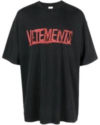 Vetements - Graphic-Print Cotton T-Shirt - Lyst
