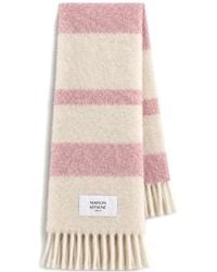 Maison Kitsuné - Striped Fringed Scarf - Lyst
