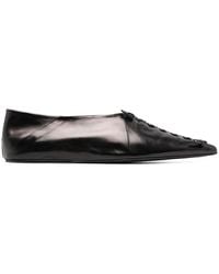 Jil Sander - Knot-detailing Leather Ballerina Shoes - Lyst