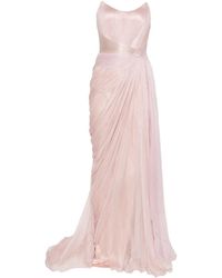 IRIS SERBAN - Draped Metallic Maxi Dress - Lyst