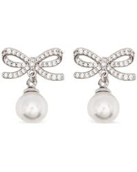 Self-Portrait - Bow Drop Earrings - Lyst