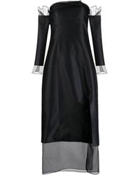 Rosie Assoulin - Strapless Silk Midi Dress - Lyst