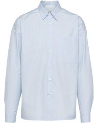 Prada - Striped Cotton Shirt - Lyst
