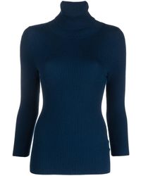 Aspesi - Ribbed-knit Roll-neck Knitted Top - Lyst