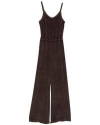 Suzie Kondi - Elma Velour Wide-Leg Jumpsuit - Lyst
