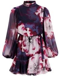 Ted Baker - Aracely Floral-Print Mini Dress - Lyst