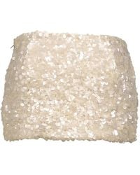 GLOWNY - Twinkle Sequin-Embellished Mini Skirt - Lyst