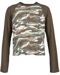 JUN/NAKAYAMA - Henley Camouflage-Print Raglan-Sleeved T-Shirt - Lyst