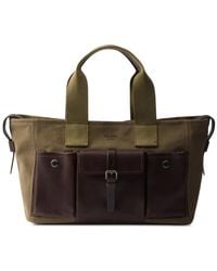 Prada - Route Large Canvas And Leather Tote Bag - Lyst