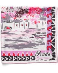 Prada - Zijden Sjaal Met Print - Lyst