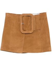 Ami Paris - Buckled A-Line Mini Skirt - Lyst