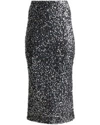 St. John - Falda midi Paillette - Lyst