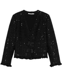 Alessandra Rich - Veste À Broderies De Sequins - Lyst