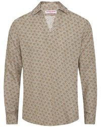 Orlebar Brown - Ridley Patterned V-Neck T-Shirt - Lyst