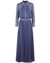 Emporio Armani - ジョーゼット マキシドレス - Lyst