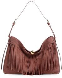 Furla - Fringe-Trimmed Leather Shoulder Bag - Lyst