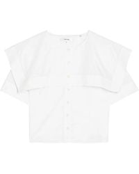 FRAME - The Sleek Cape Short-Sleeves Shirt - Lyst