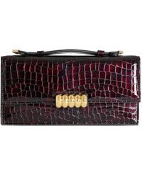 retroféte - Phoebe Crocodile-Embossed Clutch Bag - Lyst