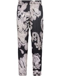 Balmain - Paisley-print Silk Track Pants - Lyst