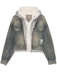 Maison Mihara Yasuhiro - Veste Superposée En Jean - Lyst