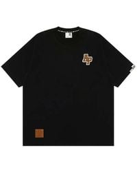 Aape By A Bathing Ape - Moonface-Print Logo-Patch T-Shirt - Lyst