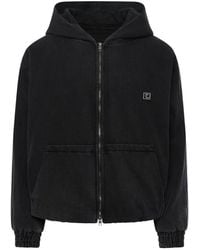 WOOYOUNGMI - Hoodie En Jean À Effet Délavé - Lyst