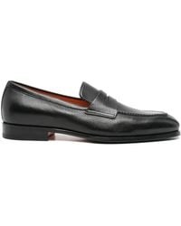 Santoni - Mocassins Adrian En Cuir Grainé - Lyst