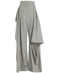 A.W.A.K.E. MODE - Draped Slit-Knee Trousers - Lyst